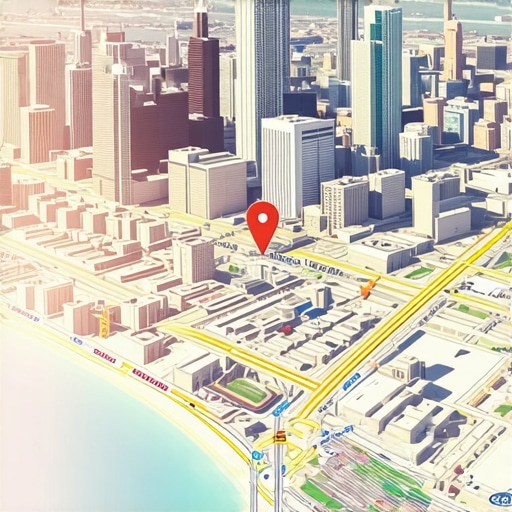 Chicago skyline with digital map overlay representing local SEO strategy