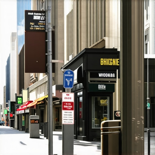 Vibrant Chicago street with local businesses and signage