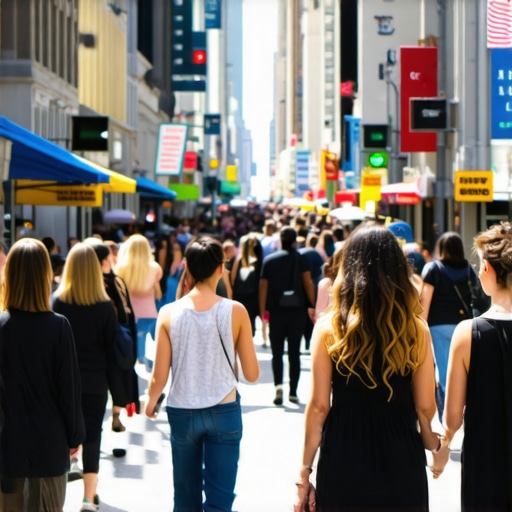 Local Chicago businesses and pedestrians in a lively neighborhood