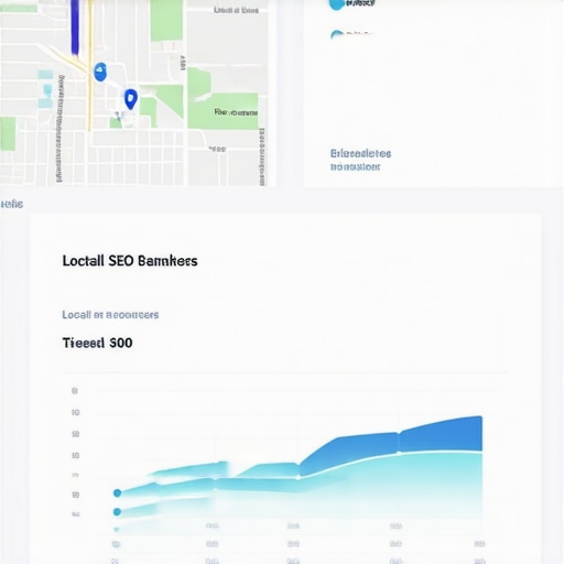 A dashboard displaying local SEO metrics for Chicago neighborhoods
