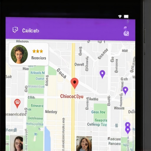 Chicago business owner enhancing Google Maps profile with photos and reviews