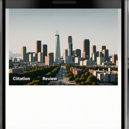Screenshot of local SEO tools for citation and review management with Chicago skyline
