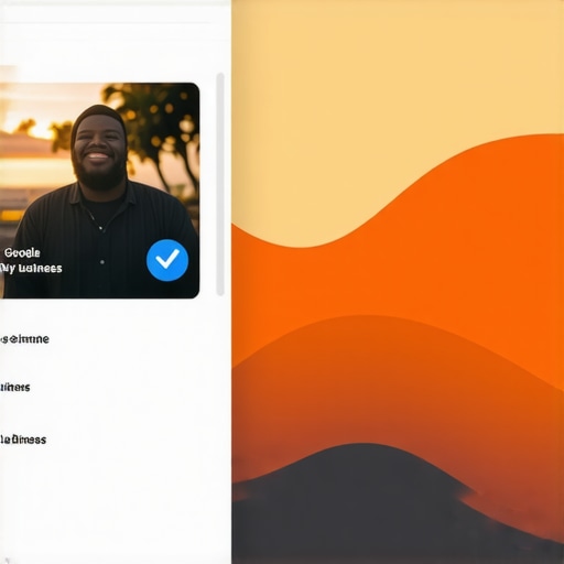 Google My Business dashboard with updated business details and verification status.