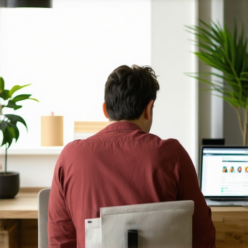 Chicago business owner optimizing Google My Business profile for local SEO.