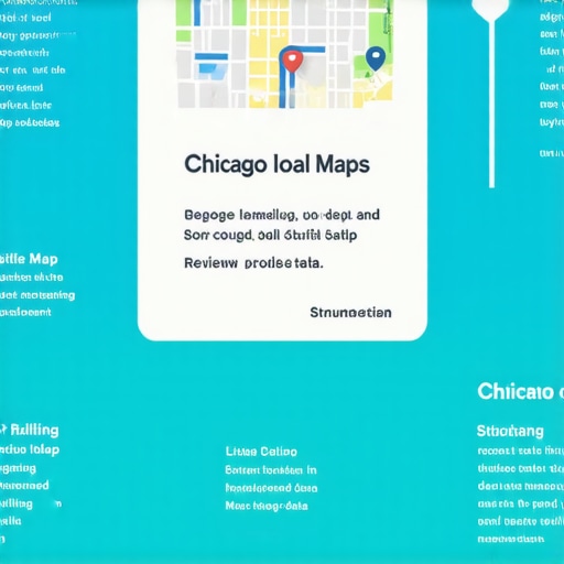 Infographic illustrating step-by-step process for Chicago business Google Maps optimization.