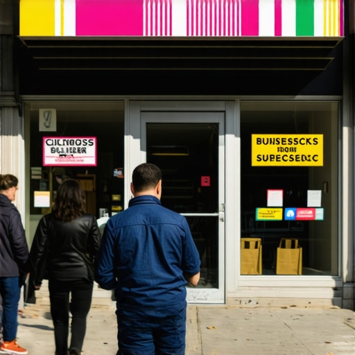Vibrant Chicago storefront showcasing local business branding.