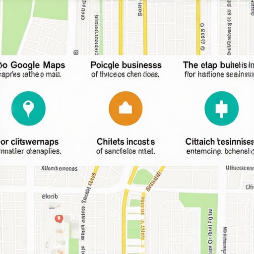 Infographic illustrating steps to optimize Google Maps listings for local Chicago businesses.