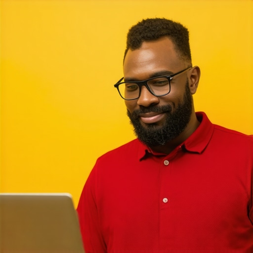 Business owner updating Google Maps profile on laptop in Chicago