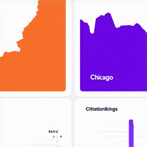 Business analytics dashboard displaying local SEO metrics in Chicago