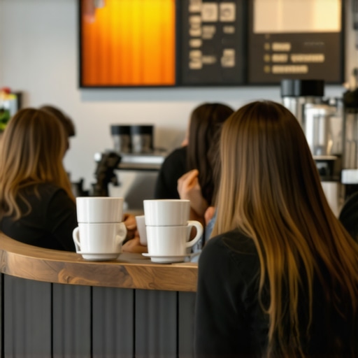 Interior shot of a vibrant Chicago cafe with neighborhood decor and busy atmosphere